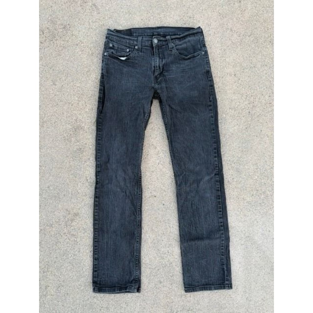 Levis 514‎ Straight Fit Jeans Black Faded Denim W32 L34 00514-0211